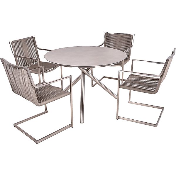Garden Pleasure Gartenmöbel-Set 12 Sienna 5-teilig Grau günstig online kaufen