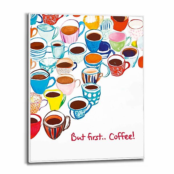 Reinders Poster "But First...Coffee", Küche - Mehrfarbig - MDF - Essen und günstig online kaufen
