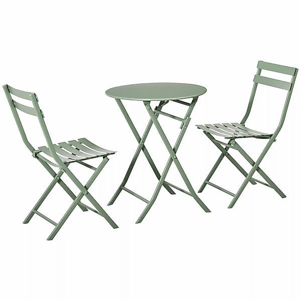 Outsunny Gartenmöbel-Set für 2 Personen - klappbarer Bistro-Gartentisch und günstig online kaufen