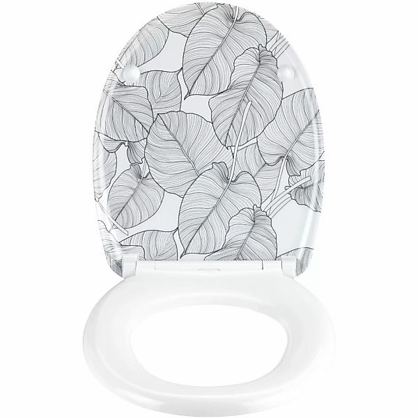 Wenko WC-Sitz Samoa Weiß-Schwarz günstig online kaufen