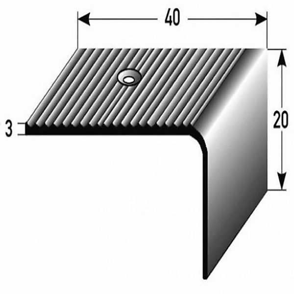 Treppenkante / Winkelprofil "Richbrook" (Größe 40 mm x 20 mm) aus Edelstahl günstig online kaufen