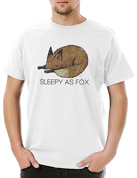 Urban Backwoods Print-Shirt Urban Backwoods Sleepy As Fox Herren T-Shirt We günstig online kaufen