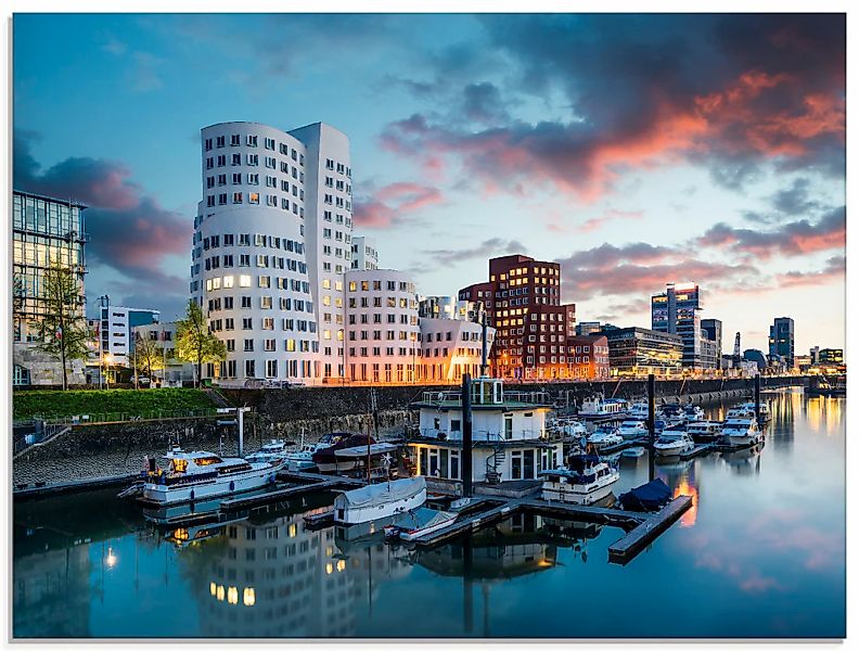 Artland Glasbild "Düsseldorf Medienhafen" Deutschland 1 Stk. tlg. in versch günstig online kaufen