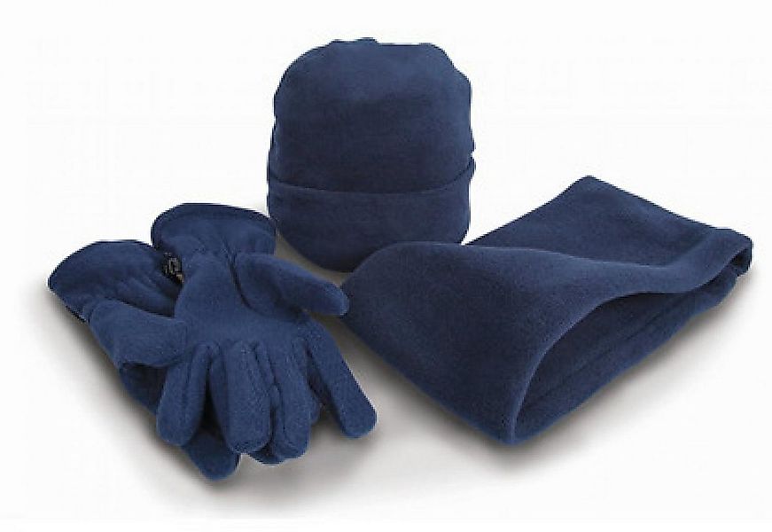 Result Bommelmütze Fleece-Winterset: Mütze, Handschuhe, Nackenwärmer günstig online kaufen