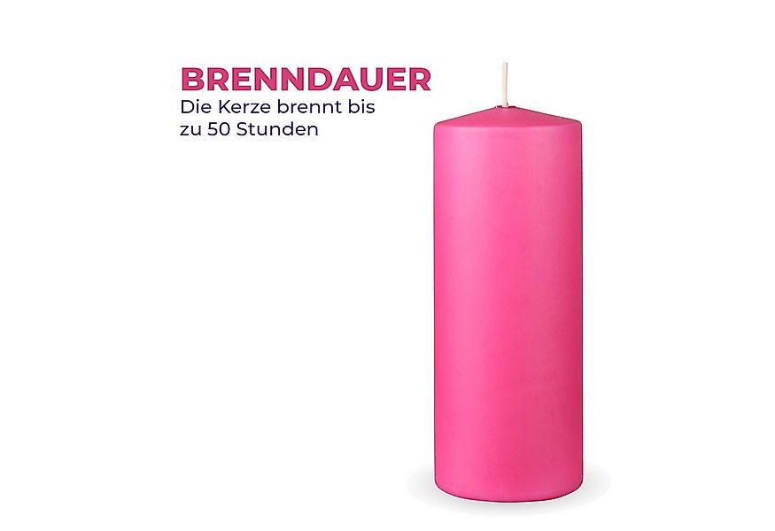 HS Candle Stumpenkerze Säulenkerze Ø7cm (1-tlg), Wachskerzen - unparfümiert günstig online kaufen