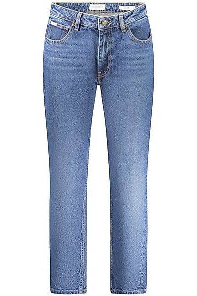 GUESS JEANS 5-Pocket-Jeans Trendige Damen Mom-Jeans in Blau mit Used-Effekt günstig online kaufen