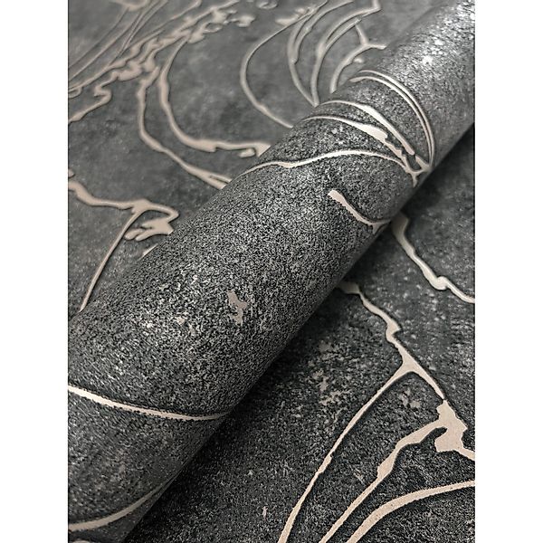 Newroom Vliestapete Fozia Anthrazit Grafik Modern FSC® günstig online kaufen