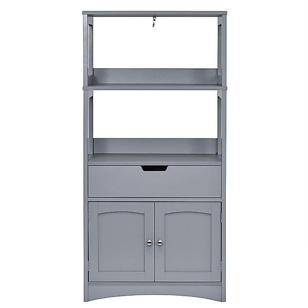 COSTWAY Mehrzweckschrank Bücherschrank mit Türen & günstig online kaufen