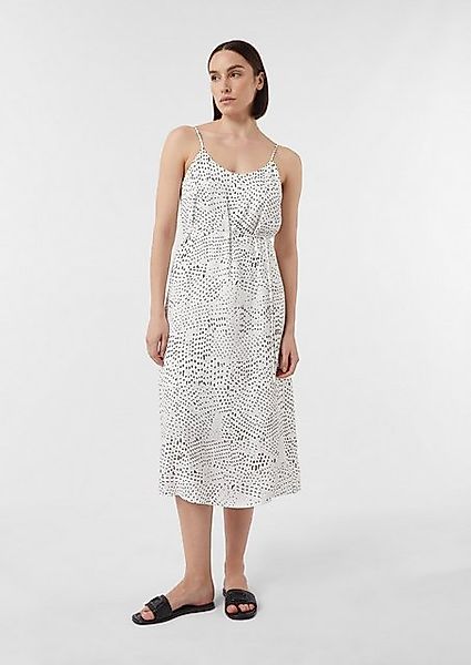 Comma Maxikleid Midikleid mit längenverstellbaren Spaghettiträgern günstig online kaufen