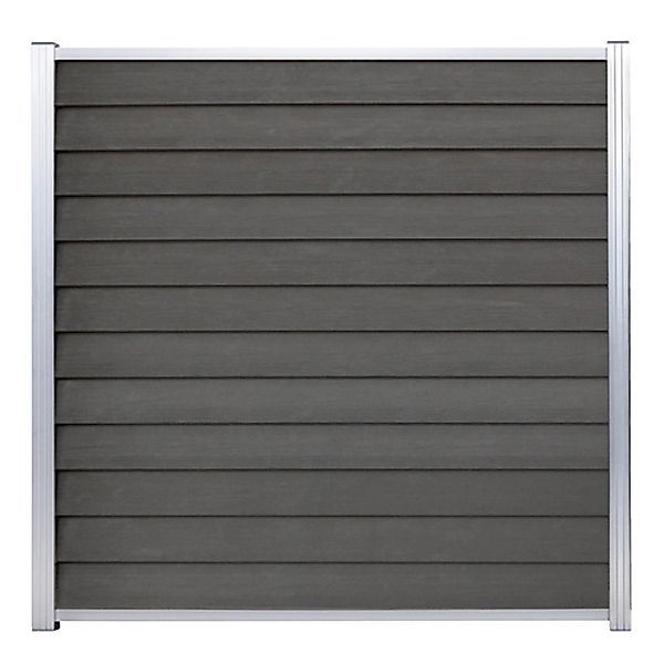 GartenLand WPC Zaun Set Schwedenprofil ca. 180 x 180 cm Sichtschutz Steckza günstig online kaufen