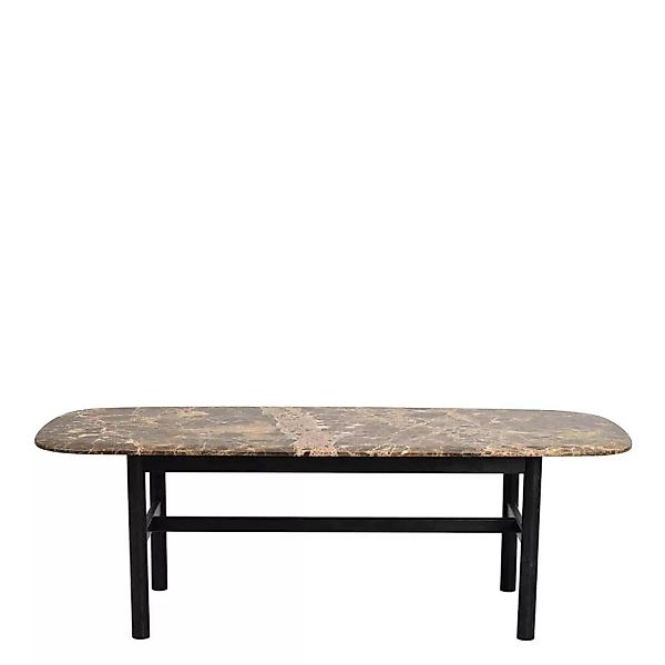 Wohnzimmer Tisch mit Marmorplatte Gestell aus Eiche Massivholz günstig online kaufen