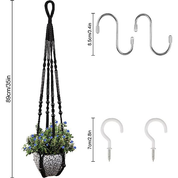 NUODWELL Blumenampel 2 Stück Makramee Blumenampel günstig online kaufen