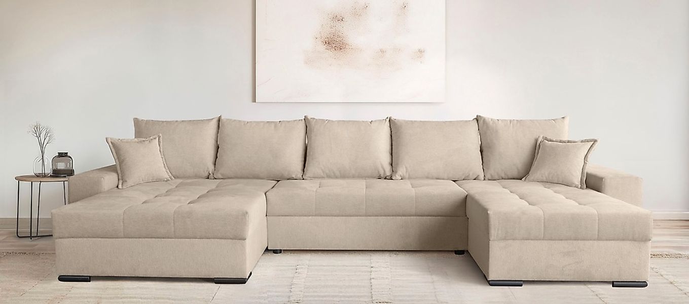 OTTO home Wohnlandschaft "Home System U-Form, B: 269 - 352 cm, Breiten wähl günstig online kaufen