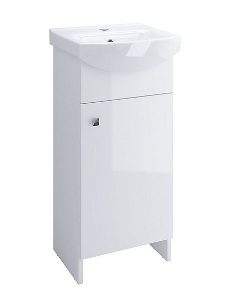 Trend Line Waschtischarmatur Cersanit Badezimmerset Sati weiß 40 cm günstig online kaufen