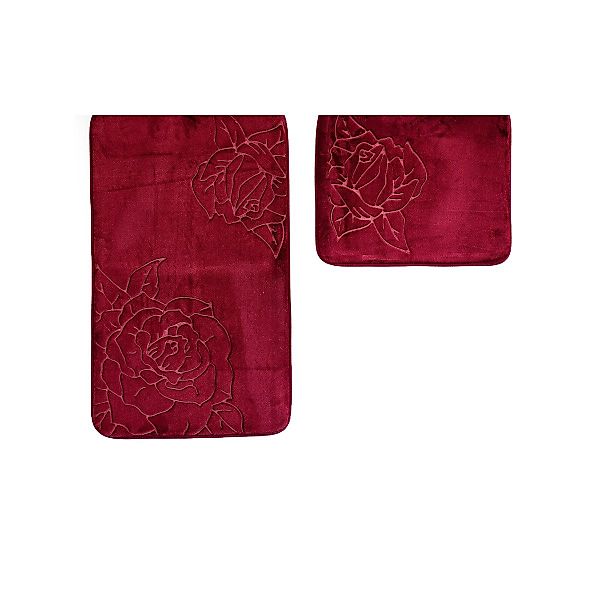 Almina Badematte Premium 2 teiliges Bademattenset aus Polyester Rutschfest günstig online kaufen