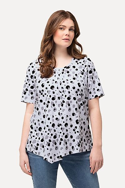 Ulla Popken T-Shirt T-Shirt Tupfen Rundhals günstig online kaufen