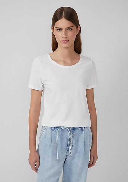s.Oliver Kurzarmshirt T-Shirt T-Shirt mit Ärmelumschlag günstig online kaufen