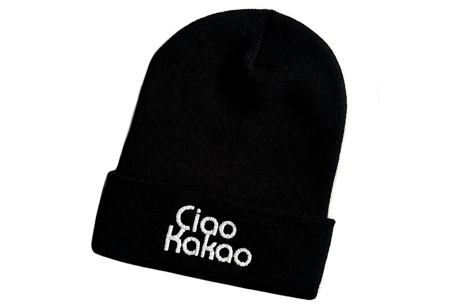 Schnoschi Strickmütze Wintermütze Ciao Kakao Beanie Mütze bestickt Spruch S günstig online kaufen