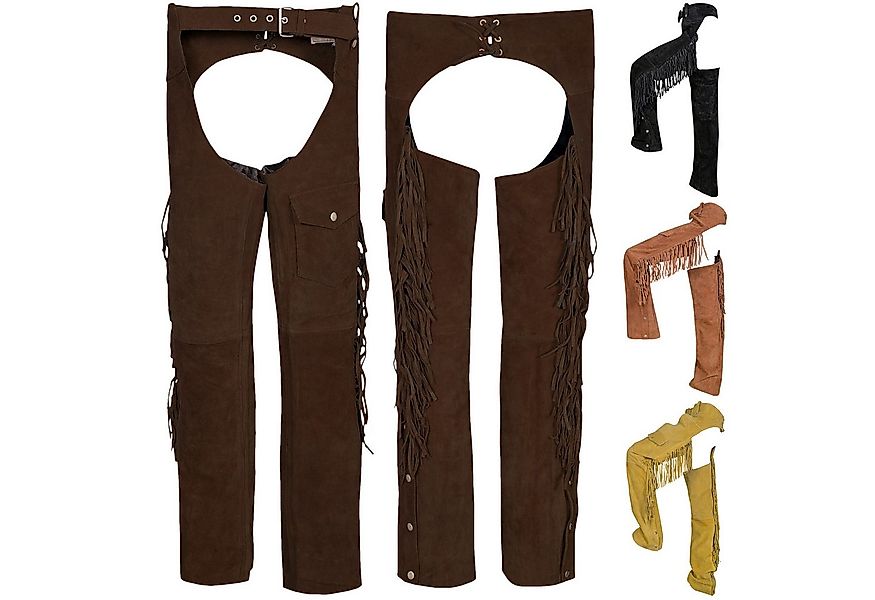German Wear Reithose GW952T Chaps Fransenhose Reiter Cowboy Western Lederch günstig online kaufen
