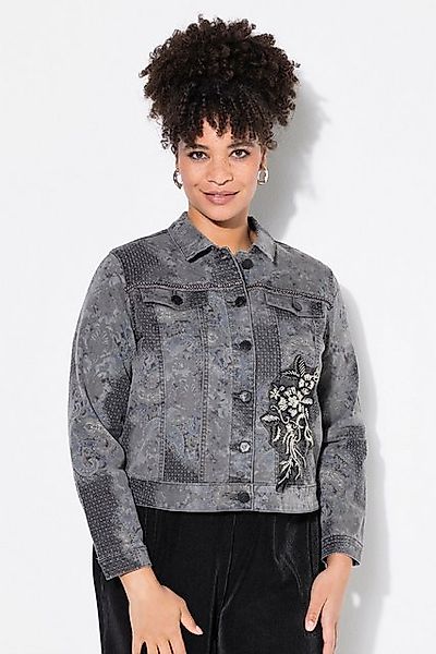 MIAMODA Sommerjacke Jeansjacke Classic Fit Applikation günstig online kaufen