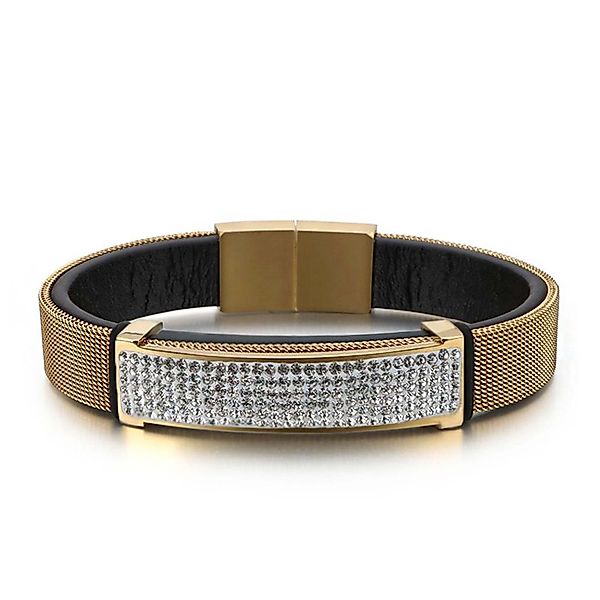 UNIQAL.de Goldarmband Gold Lederarmband Herren "SANTIAGO" günstig online kaufen