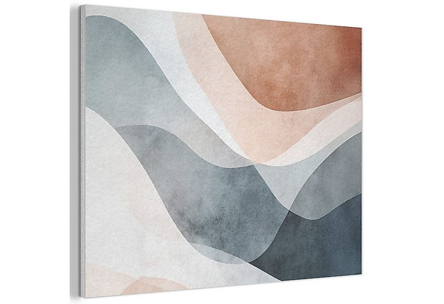 MuchoWow Gemälde Abstrakt - Wellen - Blau, Fotodruck (1 St), Akustikpaneele günstig online kaufen