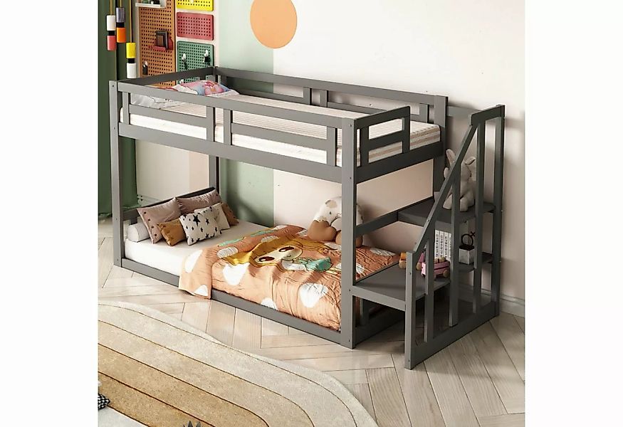 SOFTWEARY Etagenbett mit 2 Schlafgelegenheiten und Lattenrost (90x200 cm), günstig online kaufen