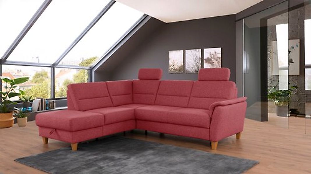 Home affaire Ecksofa »Palmera L-Form, B: 236 cm« optional Bettfunktion & Be günstig online kaufen