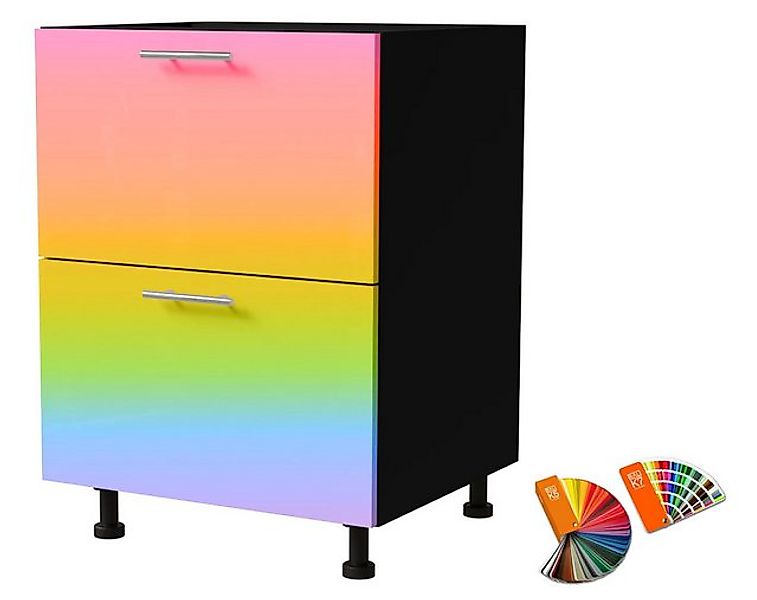 Feldmann-Wohnen Unterschrank Brerra (D2A/60/1A, 2 Schubladen + Innenschubla günstig online kaufen
