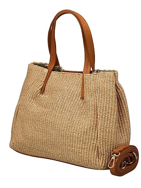 Adel Bags Schultertasche RITA Strohtasche für Damen, mit Leder, ideal für S günstig online kaufen