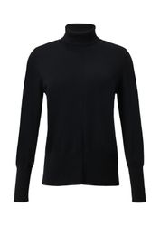 comma Longpullover Strickpullover Rollkragenpullover mit Biesen günstig online kaufen
