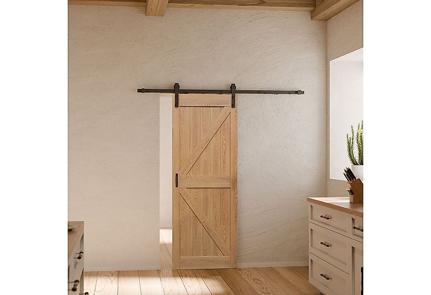 inova wohnen Schiebetür Holzschiebetür Scheunentor Eiche, Größenauswahl (Ko günstig online kaufen