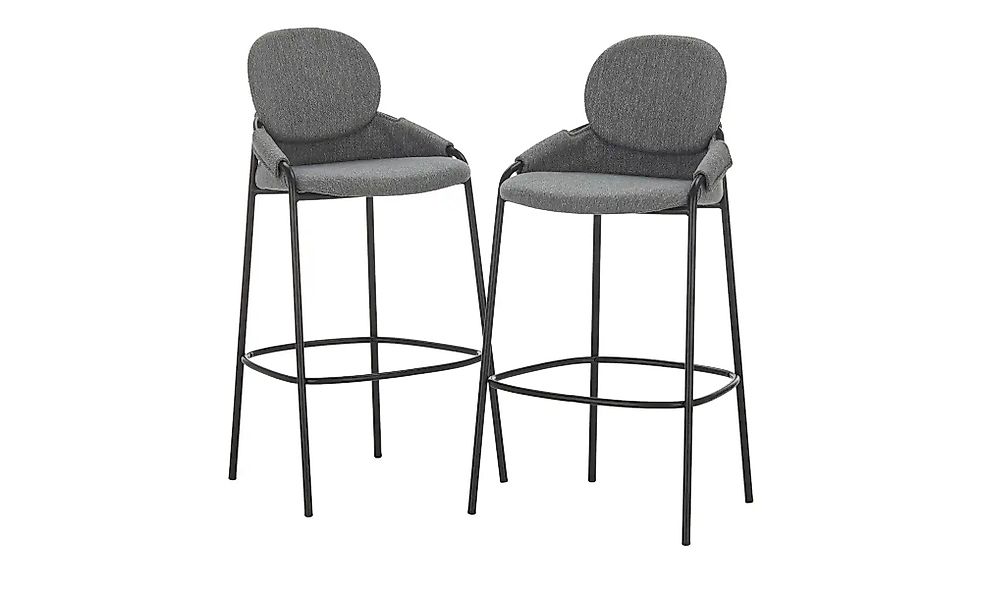 Barstuhl 2er-Set  Wing ¦ grau ¦ Maße (cm): B: 53 H: 85 T: 58.0 Polstermöbel günstig online kaufen