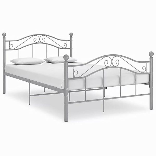 furnicato Bettgestell Bett Grau Metall 120x200 cm (1-tlg) günstig online kaufen