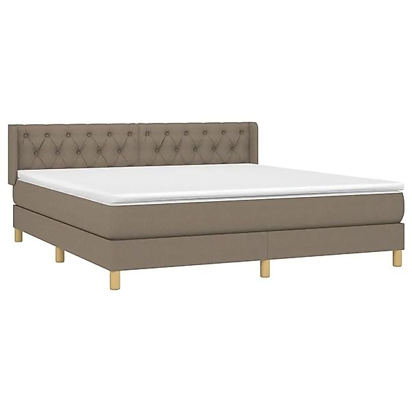 vidaXL Boxspringbett mit Matratze Taupe 160x200 cm Stoff 3130525 günstig online kaufen