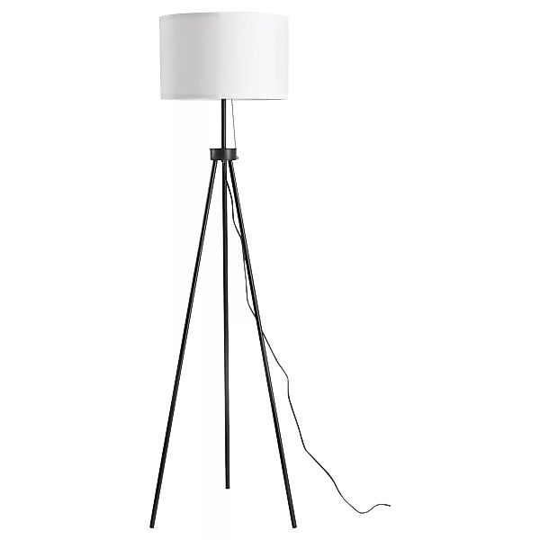 HOMCOM Stehlampe  Moderne Standleuchte E27, Stahl & Polyester, Schwarz & We günstig online kaufen