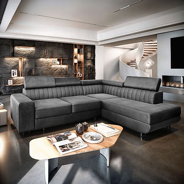 Masseno Ecksofa NOLA mit Schlaffunktion L-Form, günstig online kaufen