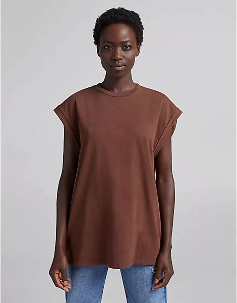 Bershka – Oversize-T-Shirt in Schokolade-Braun günstig online kaufen