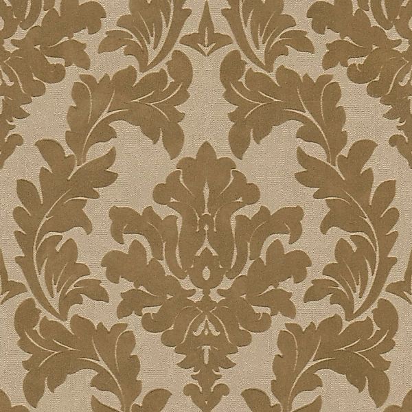 Bricoflor Goldene Tapete mit Samt Vlies Barocktapete in Gold für Esszimmer günstig online kaufen