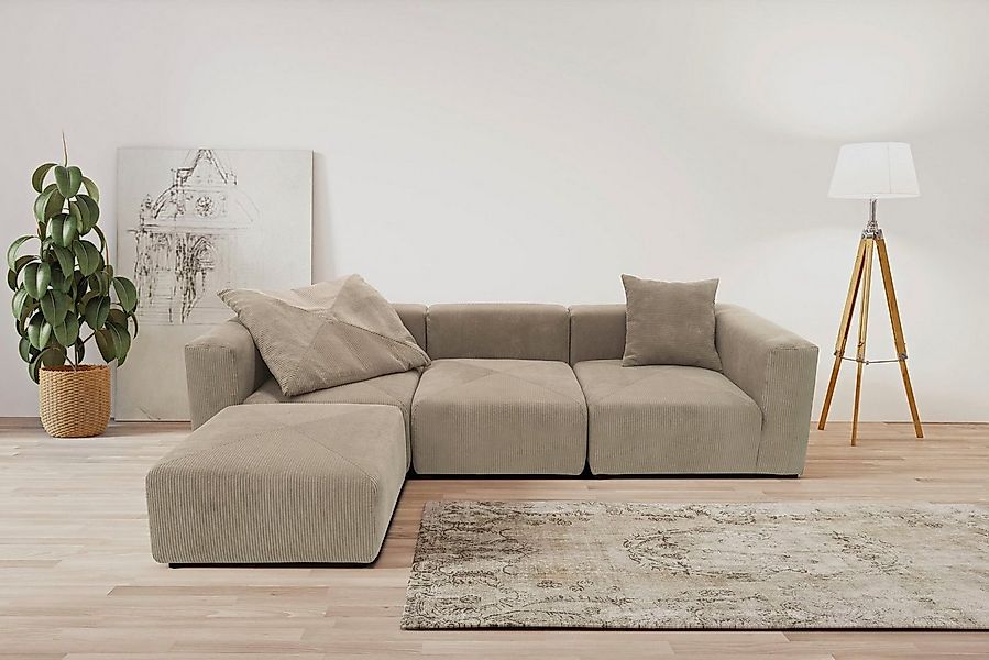 RAUM.ID Ecksofa Gerrid L-Form, Cord-Bezug, Modulsofa, bestehend aus Eck- un günstig online kaufen