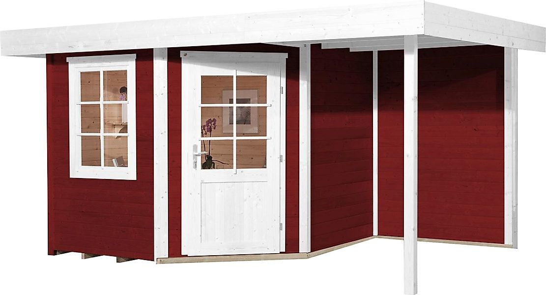 weka Gartenhaus "Designhaus 213 Plus" mit Anbaudach und Rückwand günstig online kaufen