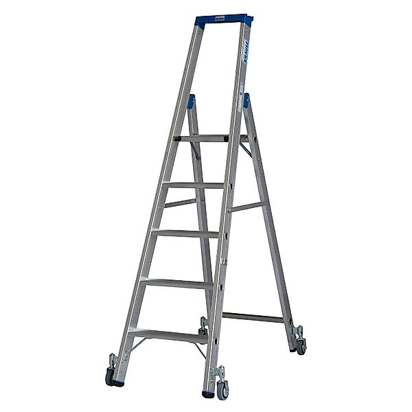 Krause Stehleiter Stabilo 5 Stufen Fahrbar 180 cm x 68 cm x 104 cm günstig online kaufen