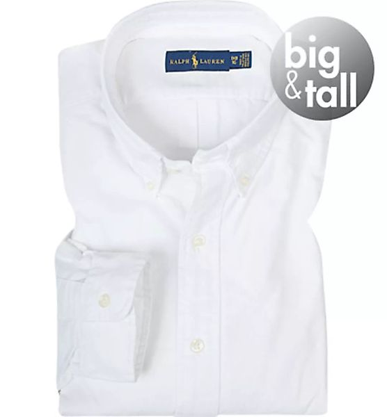 Polo Ralph Lauren – Big & Tall – Oxford-Hemd mit Logo in Weiß günstig online kaufen