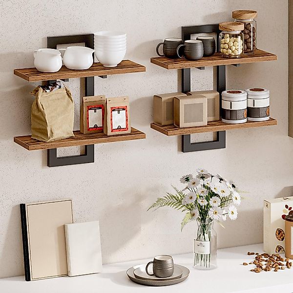BlingBin Wandregal 2-stufige Schweberegal, Holz Wandboard, günstig online kaufen