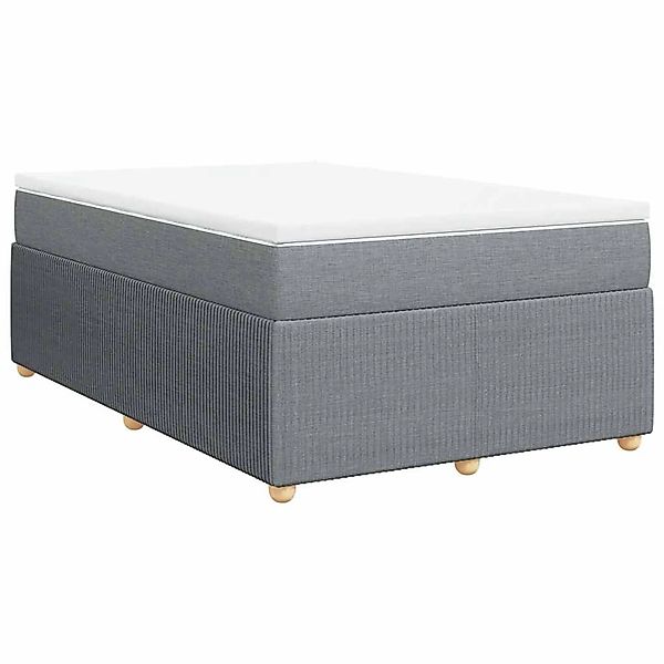 vidaXL Boxspringbett mit Matratze Hellgrau 120x200 cm Stoff 3285560 günstig online kaufen