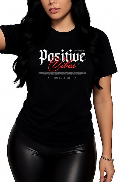 Banco Print-Shirt Damen "Positive Vibes" - Urban Streetwear - Stylisch & Mo günstig online kaufen
