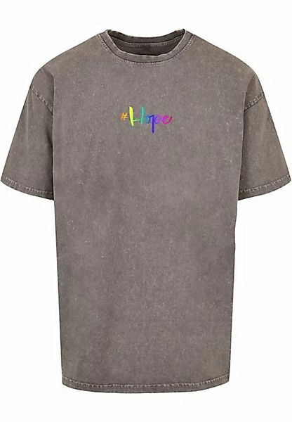 Merchcode T-Shirt Merchcode Herren Hope Rainbow Acid Washed Heavy Oversized günstig online kaufen