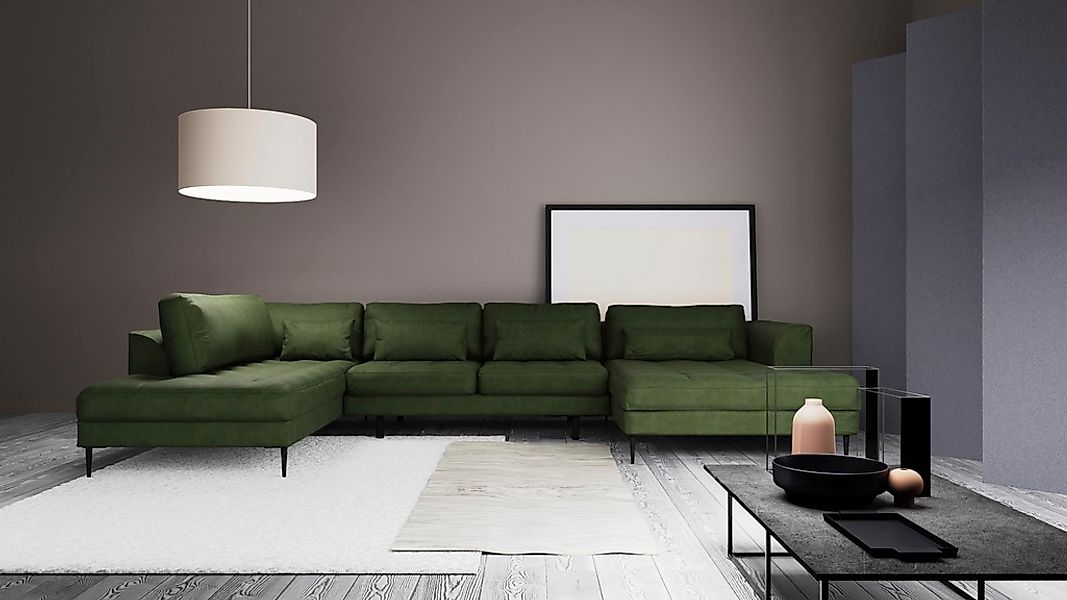 TRENDMANUFAKTUR Wohnlandschaft "Luzi, gemütliches Sofa, extra viel Platz, v günstig online kaufen
