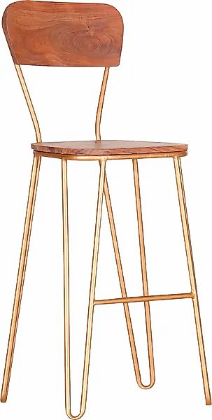 Gutmann Factory Barhocker Bonnie, Barstuhl mit Lehne und Fußstütze, Sitzhöh günstig online kaufen