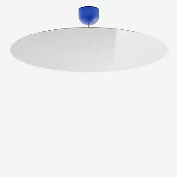 Luceplan Millimetro Pendelleuchte LED, blau/messing - H. 23 cm - ø85 - Dali günstig online kaufen